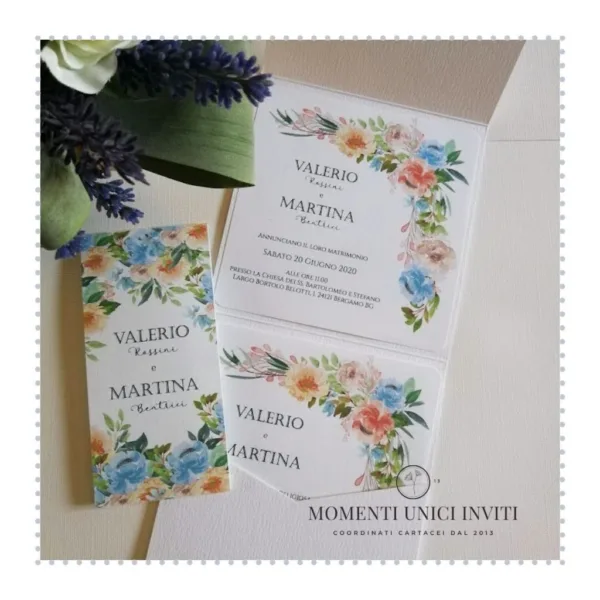 partecipazione pocket elegante momenti unici inviti - amelia