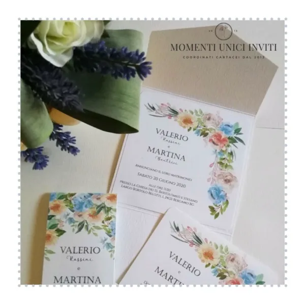 partecipazione pocket elegante momenti unici inviti - amelia