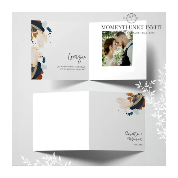 Astratta - card ringraziamento 14,5x14,5 cm
