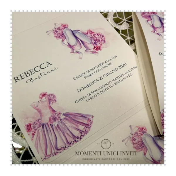 Partecipazione elegante danza classica momenti unici inviti - balletto