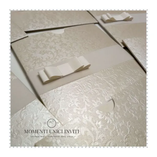 partecipazioni eleganti matrimonio momenti unici inviti - bianca partecipazione elegante prima comunione, battesimo, matrimonio