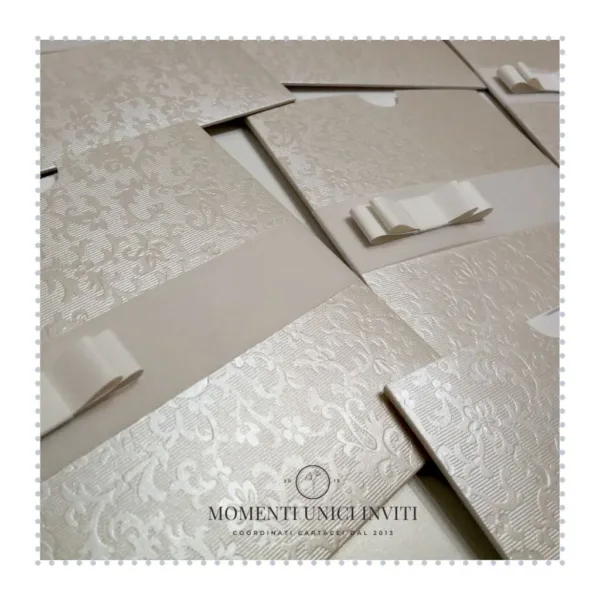 partecipazioni eleganti matrimonio momenti unici inviti - bianca partecipazione elegante prima comunione, battesimo, matrimonio