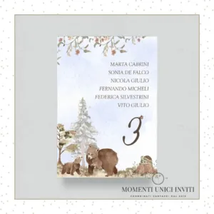 Foresta degli animali - card tableau 13x18 cm