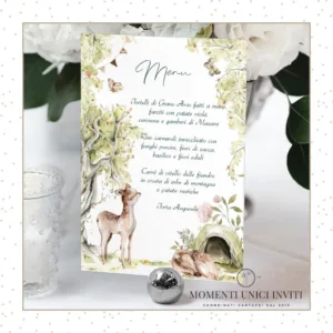 Bosco incantato – menu 15x21 cm