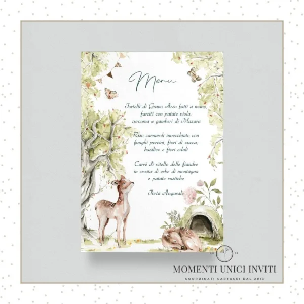 Bosco incantato – menu 15x21 cm - immagine 2