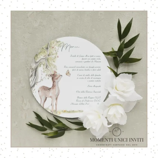 Bosco incantato – menu sottopiatto