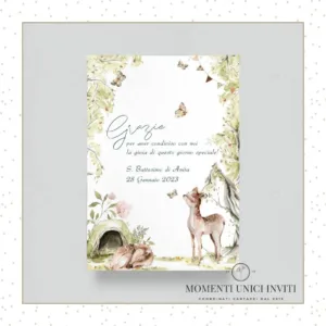 Bosco incantato - card ringraziamento 13x18 cm