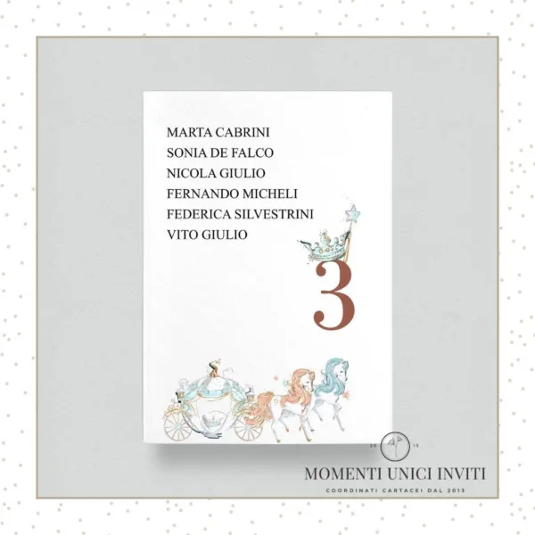 cards tableau cenerentola - momenti unici inviti