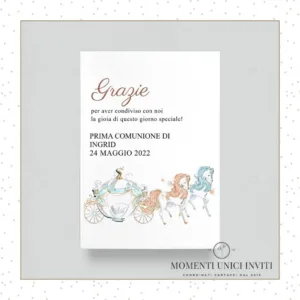 cards ringraziamento cenerentola - momenti unici inviti