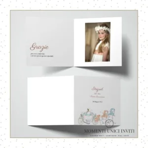 Cards Ringraziamento Cenerentola - Momenti Unici Inviti