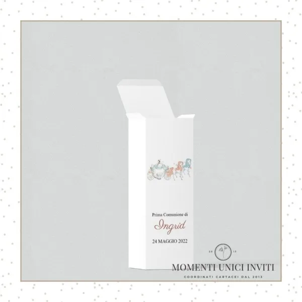 scatolina confetti cenerentola - momenti unici inviti