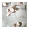 partecipazione elegante con fiore momenti unici inviti - chloe