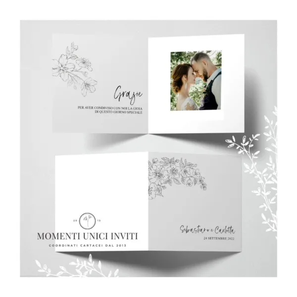 Ciliegio - card ringraziamento 14,5x14,5 cm