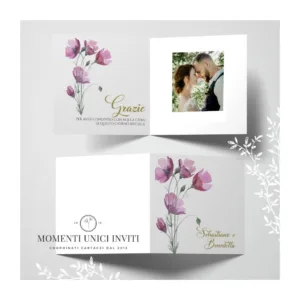 Coquelicot - card ringraziamento 14,5x14,5 cm