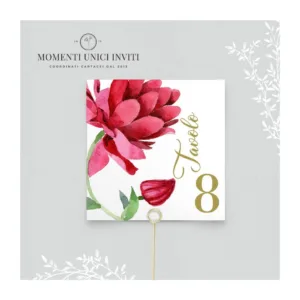 Coquelicot – segnatavolo 10x10 cm