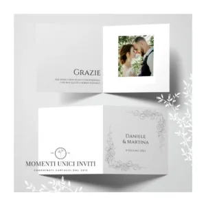 Diletta - card ringraziamento 14,5x14,5 cm