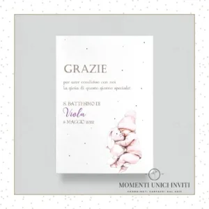 cards ringraziamento battesimo dolci nanne bimba