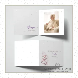 cards ringraziamento battesimo dolci nanne bimba