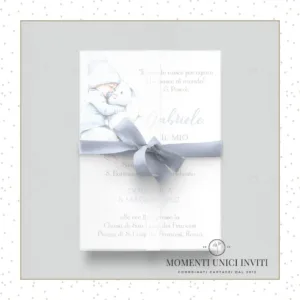 cover traslucida partecipazione dolci nanne bimbo