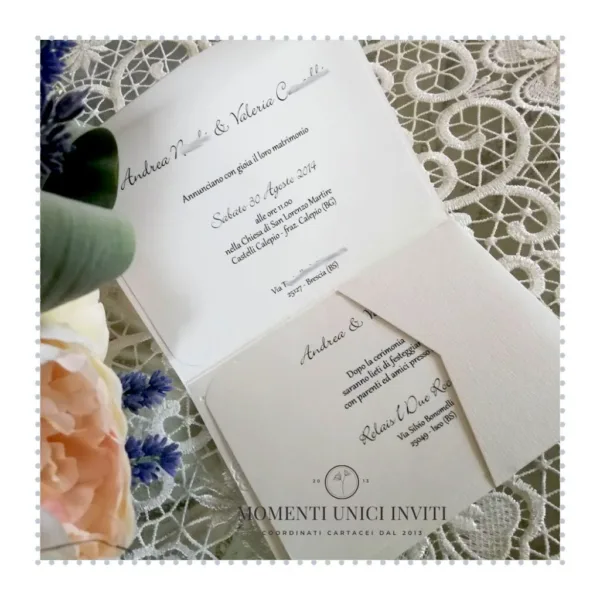 Partecipazione shabby chic momenti unici inviti - eleganza retrò