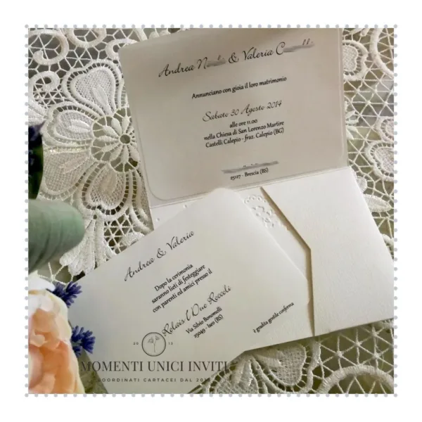 Partecipazione shabby chic momenti unici inviti - eleganza retrò