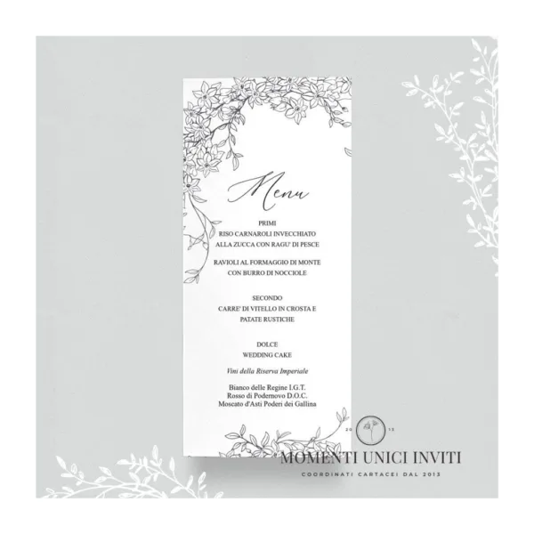 Elisabeth - menu 9x20