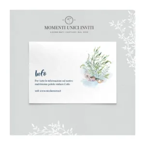Favignana - info card / lista di nozze