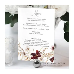 Fiori di campo – menu 15x21 cm