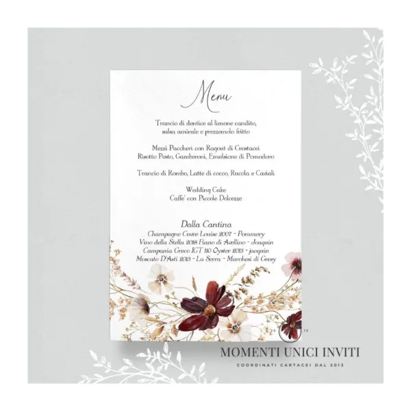 Fiori di campo – menu 15x21 cm - immagine 2