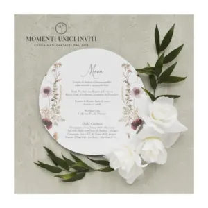 Fiori di campo – menu sottopiatto