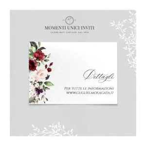 Flowers - info card / lista di nozze