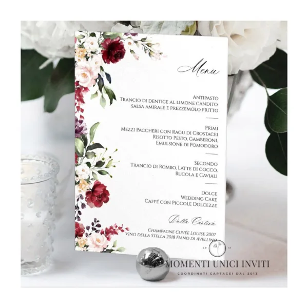 Flowers – menu 15x21 cm