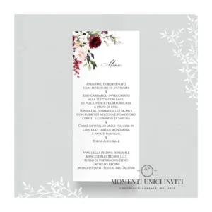 Flowers - menu 9x20