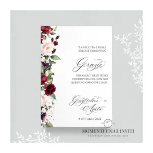 Flowers - card ringraziamento 13x18 cm