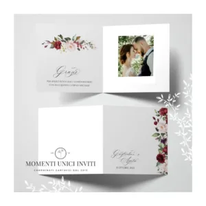 Flowers - card ringraziamento 14,5x14,5 cm