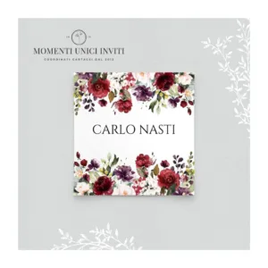 Flowers – segnaposto quadrato o rettangolare