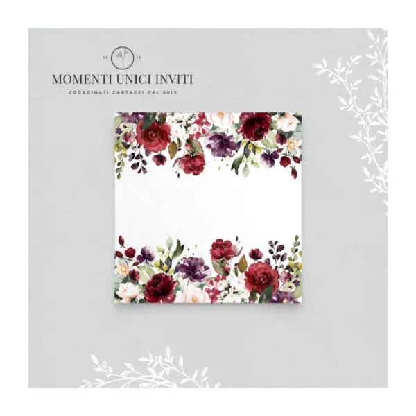 Flowers – segnaposto quadrato o rettangolare - immagine 2