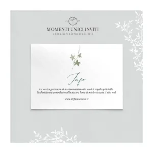 Garden tale - info card / lista di nozze