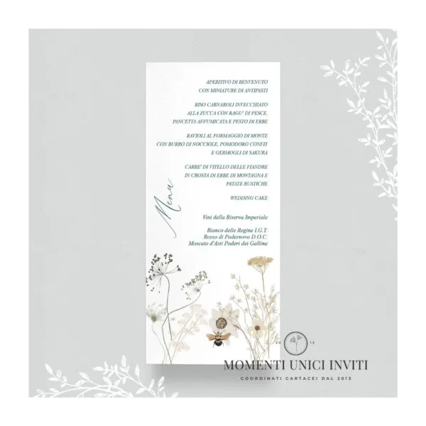 Garden tale - menu 9x20