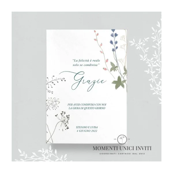 Garden tale - card ringraziamento 13x18 cm
