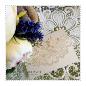Partecipazione elegante intagliata - Ginevra