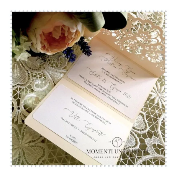 Partecipazione elegante intagliata - Ginevra - immagine 3