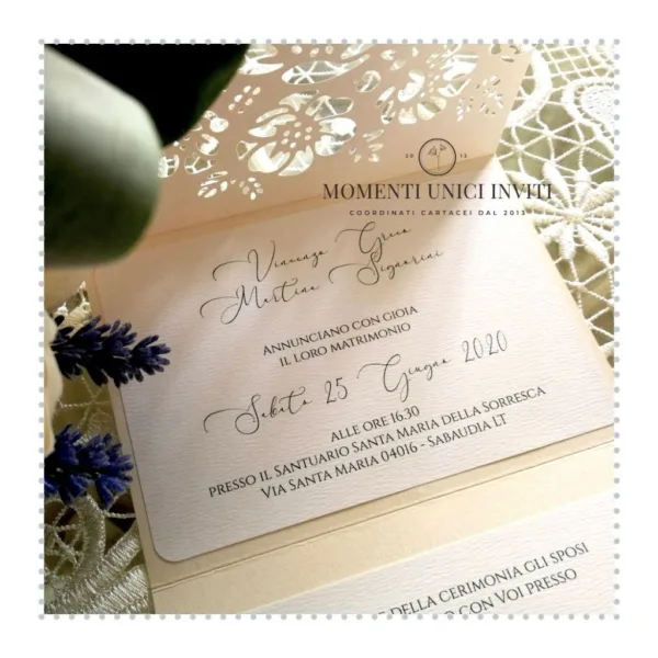 Partecipazione elegante intagliata - Ginevra - immagine 4
