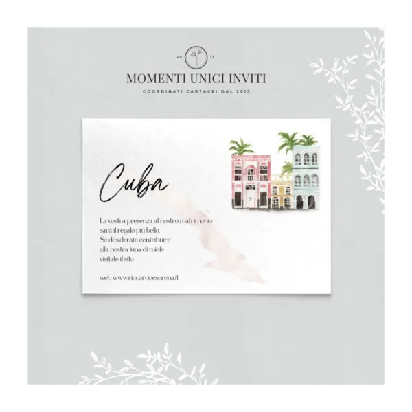 Giro del mondo - info card / lista di nozze - immagine 5