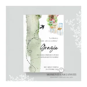 Giro del mondo - card ringraziamento 13x18 cm