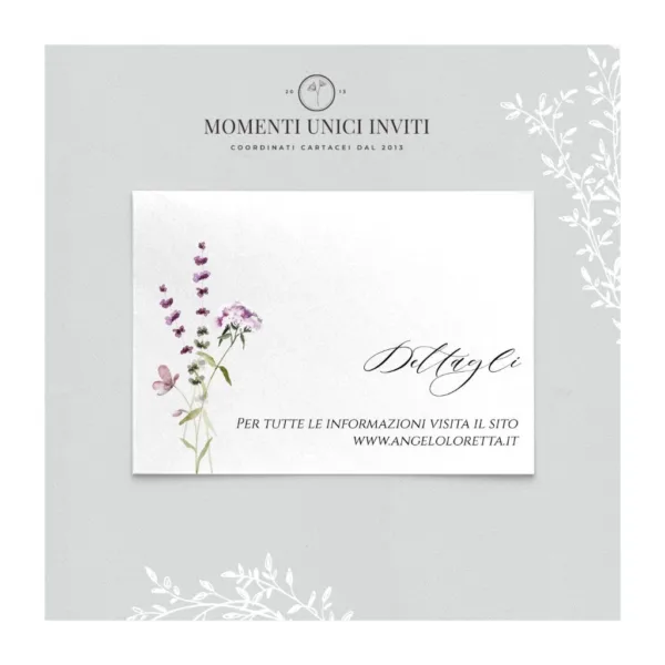 Impressioni di settembre - info card / lista di nozze