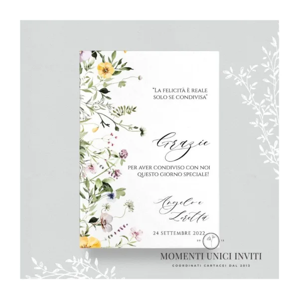 Impressioni di settembre - card ringraziamento 13x18 cm