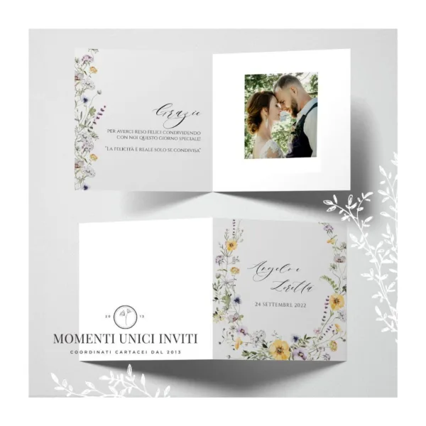 Impressioni di settembre - card ringraziamento 14,5x14,5 cm