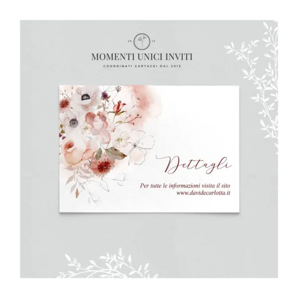Incanto d'autunno - info card / lista di nozze