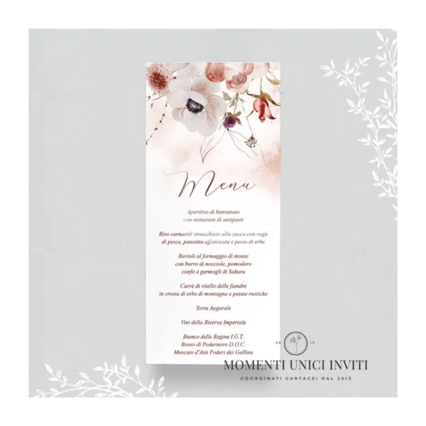 Incanto d'autunno - menu 9x20